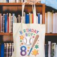 Birthday Boy 8th Birthday Baseball Canvas Tote Bag Birthday Boy 8th Birthday Baseball Canvas Tote Bag