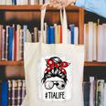 Bleached Tia Life Soccer Messy Bun Baseball Game Day Canvas Tote Bag Bleached Tia Life Soccer Messy Bun Baseball Game Day Canvas Tote Bag