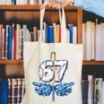 Blue Camo Baseball 67 Six Seven Camo Ice Cream Drip Boy Teen Canvas Tote Bag