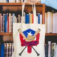 Boricua Puerto Rico Baseball Coqui Frog Pava Hat Fan Canvas Tote Bag