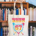 Bruh Baseball Ice Cream Drip Number 67 Player 67th Birthday Canvas Tote Bag