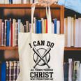 Christian Baseball Philippians 4 Canvas Tote Bag