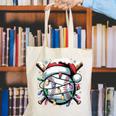 Christmas Baseball Boy Youth Kid Men Santa Hat Xmas Baseball Canvas Tote Bag Christmas Baseball Boy Youth Kid Men Santa Hat Xmas Baseball Canvas Tote Bag