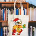 Christmas Gingerbread Man Baseball Player Catcher Canvas Tote Bag Christmas Gingerbread Man Baseball Player Catcher Canvas Tote Bag