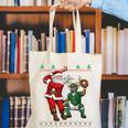 Christmas Santa Baseball Ugly Sweater Canvas Tote Bag