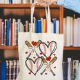 Coquette Bow XOXO Baseball Lover Heart Valentine Game Day Canvas Tote Bag