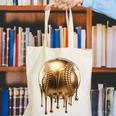 Dripping Gold Drip Baseball Game Day Player Coach Baller Canvas Tote Bag Dripping Gold Drip Baseball Game Day Player Coach Baller Canvas Tote Bag