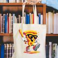 Drippy Pizza Baseball Slice Cartoon Sports Food Canvas Tote Bag