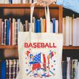 Eat Sleep Baseball Repeat Ice Cream Drip Crossed Bats Canvas Tote Bag