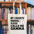 My Favorite Baseball Player Calls Me Gamma Canvas Tote Bag My Favorite Baseball Player Calls Me Gamma Canvas Tote Bag