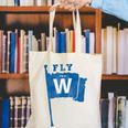 Fly The W Chicago Baseball Winning Flag Distressed Premium Tri-Blend Canvas Tote Bag Fly The W Chicago Baseball Winning Flag Distressed Premium Tri-Blend Canvas Tote Bag