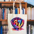 Gen Alpha Slang Ice Cream Drip Six Seven 67 Baseball Catcher Canvas Tote Bag Gen Alpha Slang Ice Cream Drip Six Seven 67 Baseball Catcher Canvas Tote Bag