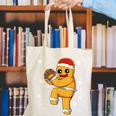 Gingerbread Man Baseball Christmas Canvas Tote Bag
