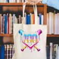 Happy 100 Days Of School Baseball Drip 100th Day Of School Canvas Tote Bag Happy 100 Days Of School Baseball Drip 100th Day Of School Canvas Tote Bag