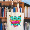 Happy 100 Days Of School Costume Baseball Drip Ice Cream Canvas Tote Bag Happy 100 Days Of School Costume Baseball Drip Ice Cream Canvas Tote Bag