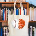 Heart 67 Meme Baseball Basketball Pocket Valentine's Day Tee Canvas Tote Bag