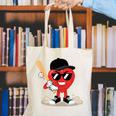Heart Playing Baseball Valentine Baseball Canvas Tote Bag Heart Playing Baseball Valentine Baseball Canvas Tote Bag