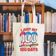 HUGvyn I Just Hit 100 Days Of School Baseball Ice Cream Boys Canvas Tote Bag