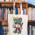 Ice Cream Drip Baseball Party 100 Days Of School Teacher Canvas Tote Bag Ice Cream Drip Baseball Party 100 Days Of School Teacher Canvas Tote Bag