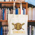 I'm Just Here For The Snacks And Commercials Baseball Canvas Tote Bag I'm Just Here For The Snacks And Commercials Baseball Canvas Tote Bag
