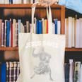 Jesus Saves Shirt Religious Christian Faith Baseball Canvas Tote Bag