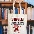 Jingle Ballers Plaid Santa Dabbing Baseball Christmas Canvas Tote Bag Jingle Ballers Plaid Santa Dabbing Baseball Christmas Canvas Tote Bag
