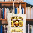 I Just Hit 100 Days Of School Baseball Boys Kids 100th Day Canvas Tote Bag
