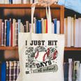 I Just Hit 100 Days Of School Teacher Baseball Boys Kids Canvas Tote Bag