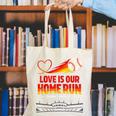 Love Is Our Home Run Baseball Valentine Couple Canvas Tote Bag Love Is Our Home Run Baseball Valentine Couple Canvas Tote Bag