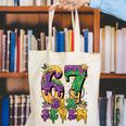 Mardi Gras Six Seven Baseball Drip Number 6 7 Meme Canvas Tote Bag Mardi Gras Six Seven Baseball Drip Number 6 7 Meme Canvas Tote Bag