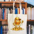 Melting Baseball Mascot Slugger Bat Cap Cartoon Canvas Tote Bag Melting Baseball Mascot Slugger Bat Cap Cartoon Canvas Tote Bag