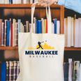 Milwaukee Baseball Minimalist City Skyline Baseball Lover Canvas Tote Bag Milwaukee Baseball Minimalist City Skyline Baseball Lover Canvas Tote Bag