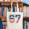 Number 67 USA Raglan Baseball Tee Canvas Tote Bag