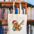 Oh Snap Gingerbreadman Christmas Baseball Humor Canvas Tote Bag Oh Snap Gingerbreadman Christmas Baseball Humor Canvas Tote Bag