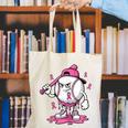 Pink Ribbon Baseball Breast Cancer Awareness Canvas Tote Bag Pink Ribbon Baseball Breast Cancer Awareness Canvas Tote Bag