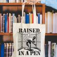 Raised In a Pen Baseball Pitcher Saying Bullpen Canvas Tote Bag