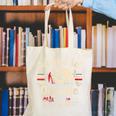 Retro Quote Just a Bit Outside Baseball Vintage Canvas Tote Bag