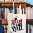 Run I Dare You Baseball Catcher Player Fan Canvas Tote Bag Run I Dare You Baseball Catcher Player Fan Canvas Tote Bag