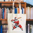Santa Playing Baseball Christmas Candy Cane Fun Xmas Holiday Canvas Tote Bag Santa Playing Baseball Christmas Candy Cane Fun Xmas Holiday Canvas Tote Bag