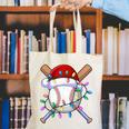 Santa Sports Christmas Baseball Player Canvas Tote Bag Santa Sports Christmas Baseball Player Canvas Tote Bag