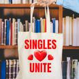 Singles Unite Valentines Day Humor For Singles Raglan Baseball Tee Canvas Tote Bag Singles Unite Valentines Day Humor For Singles Raglan Baseball Tee Canvas Tote Bag