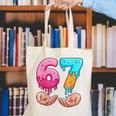 Six Seven 6-7 Baseball Ice Cream Drip 67 Meme Hands Canvas Tote Bag