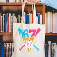 Six Seven Baseball Ice Cream Drip Cool 67 Gen Alpha Slang Canvas Tote Bag Six Seven Baseball Ice Cream Drip Cool 67 Gen Alpha Slang Canvas Tote Bag