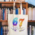 Six Seven Ice Cream Drip Cool Meme 67 Number Baseball Canvas Tote Bag Six Seven Ice Cream Drip Cool Meme 67 Number Baseball Canvas Tote Bag