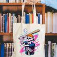Skeleton Baseball Drip Boy Youth Dripping Baseball Halloween Canvas Tote Bag