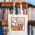 Smiling Baseball Popcorn And Hot-Dog Cartoon Apparel Canvas Tote Bag Smiling Baseball Popcorn And Hot-Dog Cartoon Apparel Canvas Tote Bag