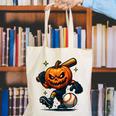 Spooky Halloween Scary Pumpkin Baseball Player Witchy Vibes Canvas Tote Bag Spooky Halloween Scary Pumpkin Baseball Player Witchy Vibes Canvas Tote Bag