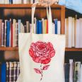 Sporty Rose Graphic With Baseball And Rugby Ball Petals Canvas Tote Bag
