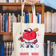 Stealing Hearts And Bases Baseball Player Valentine's Day Canvas Tote Bag
