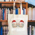 Stop Staring At My Balls Comedy Christmas Baseball Canvas Tote Bag